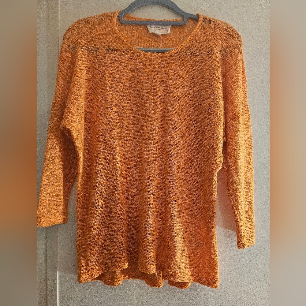 Vince Camuto Vibrant Orange Knit Top Small‎